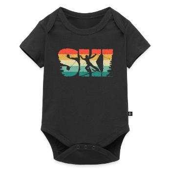 Ski Cool Style Ski Snowboard Sports d’hiver - Body à manches courtes Premium Bébé - noir - Devant