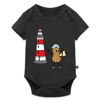 Marine Peanut Child Sailor Lighthouse Ahoy - Body à manches courtes Premium Bébé - noir - Devant