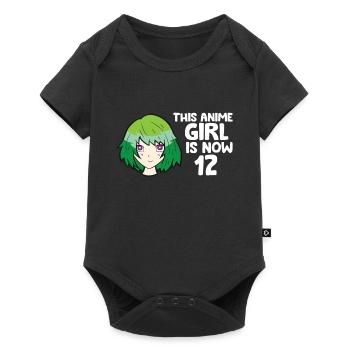 Cette fille d’anime a maintenant 12 ans anime - Body à manches courtes Premium Bébé - noir - Devant