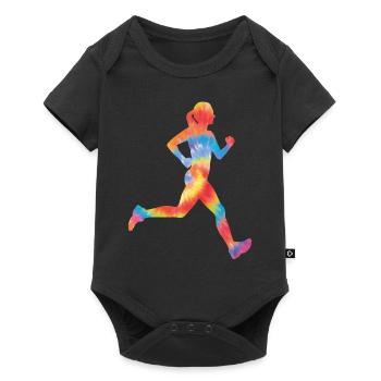 Running Runner Half Marathon Tie - Body à manches courtes Premium Bébé - noir - Devant