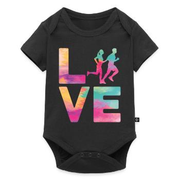 Running Runner Semi-Marathon - Body à manches courtes Premium Bébé - noir - Devant