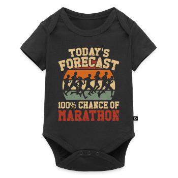Running Runner Half Marathon - Baby Premium Kurzarmbody - Schwarz - Vorne