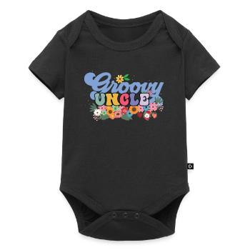 Groovy Uncle Garden Plant Flowers Floral Decoration - Baby Premium short-sleeve bodysuit - black - Front