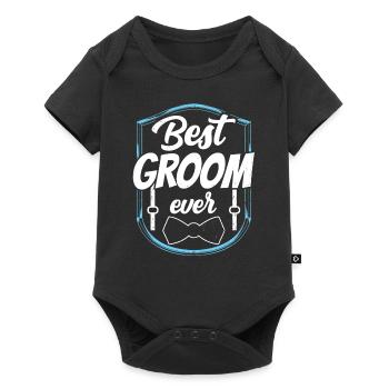Meilleure fête de mariage du marié - Body à manches courtes Premium Bébé - noir - Devant