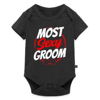 Sexy Groom Wedding Sayings Wedding Party - Baby Premium short-sleeve bodysuit - black - Front