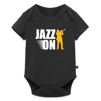 Jazz on trumpeter musician musical instrument - Baby Premium short-sleeve bodysuit - black - Front