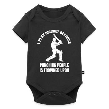 Équipe de cricket Cadeau de cricket Slogan des fans de cricket - Body à manches courtes Premium Bébé - noir - Devant