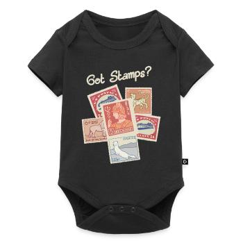 Erhaltene Briefmarken, Die - Baby Premium Kurzarmbody - Schwarz - Vorne