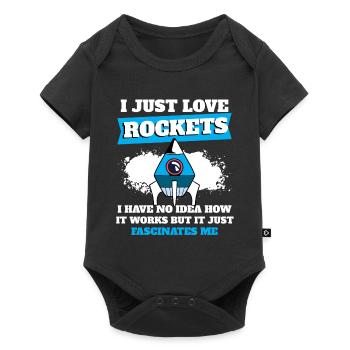 Science des vaisseaux spatiaux J’adore les fusées - Body à manches courtes Premium Bébé - noir - Devant