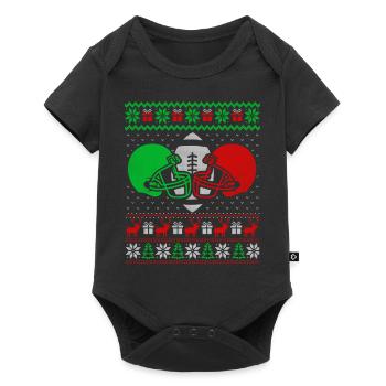Love Football Pull de Noël Joyeuses Fêtes - Body à manches courtes Premium Bébé - noir - Devant