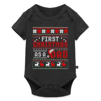 First Christmas As A Dad Nice Father Christmas - Baby Premium short-sleeve bodysuit - black - Front