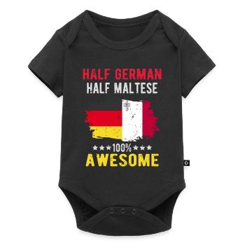 Moitié allemand moitié Mateser - Body à manches courtes Premium Bébé - noir - Devant