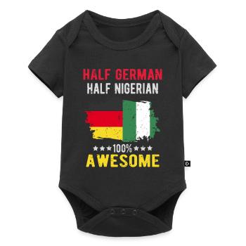 Half German half Nigerian - Baby Premium short-sleeve bodysuit - black - Front