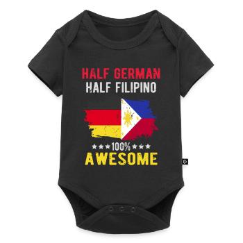 Moitié allemand moitié philippin - Body à manches courtes Premium Bébé - noir - Devant