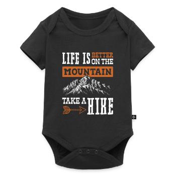 La vie est meilleure en escalade - Body à manches courtes Premium Bébé - noir - Devant