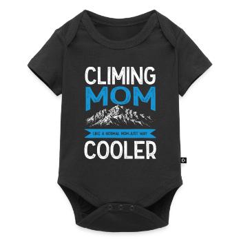 Climbing Mom - Baby Premium short-sleeve bodysuit - black - Front