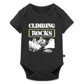 berge klettern - Baby Premium Kurzarmbody - Schwarz - Vorne