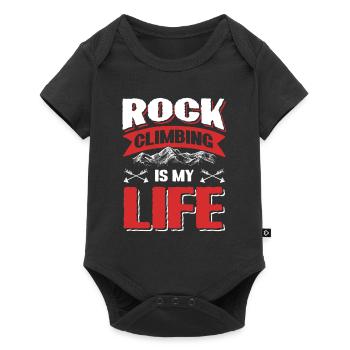 berge klettern - Baby Premium Kurzarmbody - Schwarz - Vorne