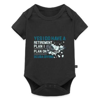 Cadeau de plongée sous-marine plongeur sous-marin - Body à manches courtes Premium Bébé - noir - Devant