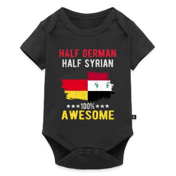 Moitié allemande moitié syrienne - Body à manches courtes Premium Bébé - noir - Devant