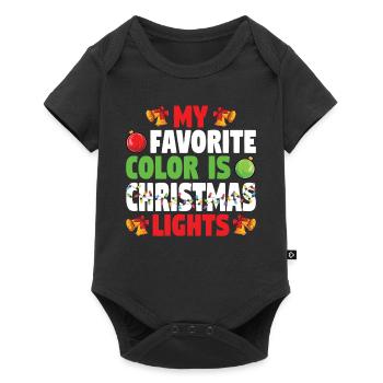 Ma couleur préférée est les lumières de Noël Weihnachten - Body à manches courtes Premium Bébé - noir - Devant