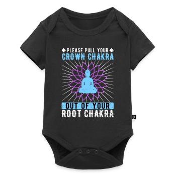 Reiki Crown Chakra Root Chakra - Baby Premium Kurzarmbody - Schwarz - Vorne