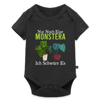 Nur Noch Eine Monstera Ich Schwöre Es - Baby Premium Kurzarmbody - Schwarz - Vorne