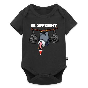 Be Different Vulture Bird Bat - Baby Premium short-sleeve bodysuit - black - Front