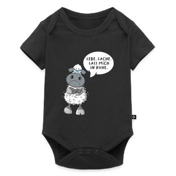 Lebe Lache Lass Mich In Ruhe - Baby Premium Kurzarmbody - Schwarz - Vorne
