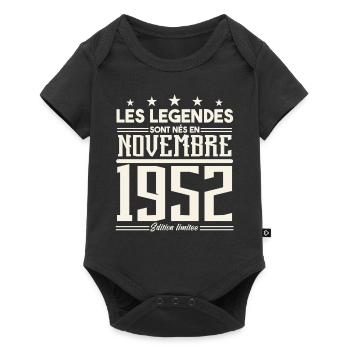 Les légendes sont nés en novembre 1952. - Body à manches courtes Premium Bébé - noir - Devant