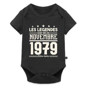 Les légendes sont nés en novembre 1979. - Body à manches courtes Premium Bébé - noir - Devant
