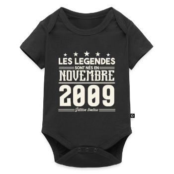 Les légendes sont nés en novembre 2009. - Body à manches courtes Premium Bébé - noir - Devant
