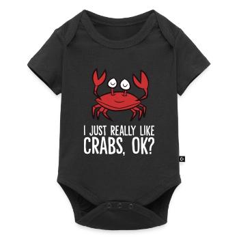 Crab Ocean Seafood I Just Really Like Crabs - Baby Premium short-sleeve bodysuit - black - Front