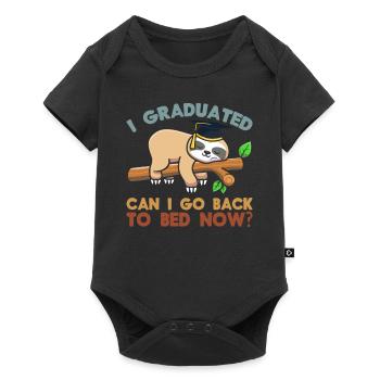 Faultier Männer Frauen Graduierung - Baby Premium Kurzarmbody - Schwarz - Vorne