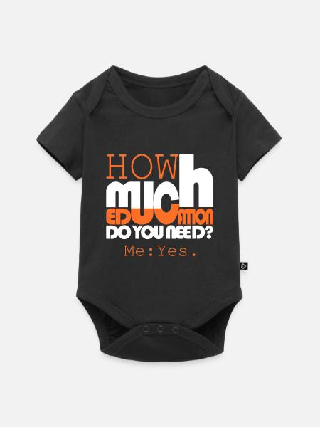 Wie viel Bildung? - Baby Premium Kurzarmbody - Schwarz
