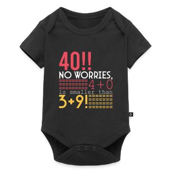 Joyeux 40e anniversaire!!! - Body à manches courtes Premium Bébé - noir - Devant