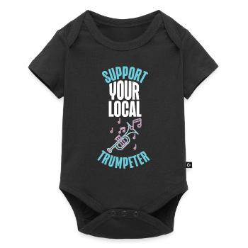 Trompettiste Soutenez votre section locale - Body à manches courtes Premium Bébé - noir - Devant