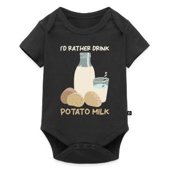 Potato milk saying - Baby Premium short-sleeve bodysuit - black - Front