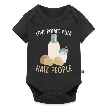 Potato milk saying - Baby Premium short-sleeve bodysuit - black - Front