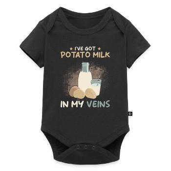 Potato milk saying - Baby Premium short-sleeve bodysuit - black - Front