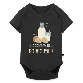 Potato milk saying - Baby Premium short-sleeve bodysuit - black - Front