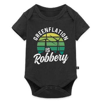 Greenflation is robbery green energy inflation - Baby Premium short-sleeve bodysuit - black - Front