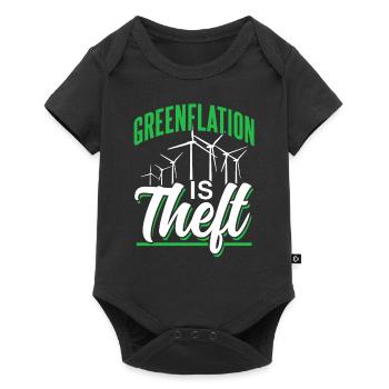 Greenflation est vol inflation énergie verte - Body à manches courtes Premium Bébé - noir - Devant