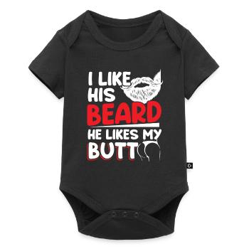 Couples Relationship Beard Lovers - Baby Premium short-sleeve bodysuit - black - Front