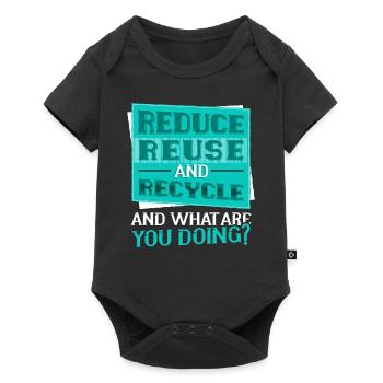 Sensibilisation à la Journée de la Terre Sauvez la planète - Body à manches courtes Premium Bébé - noir - Devant