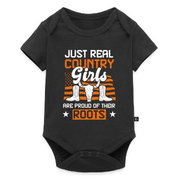 Country Roots Folk - Body à manches courtes Premium Bébé - noir - Devant