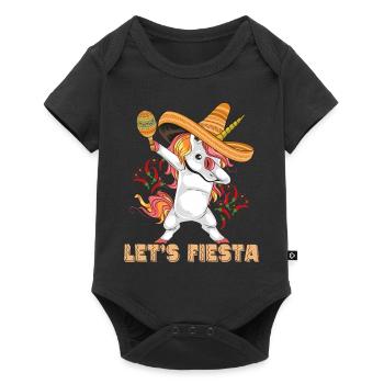 Cinco De Mayo Party Cute Dabbing Mexican Unicorn - Baby Premium short-sleeve bodysuit - black - Front