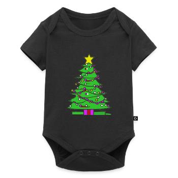 Arbre de Noël Arbre de Noël Vacances Hiver 18 - Body à manches courtes Premium Bébé - noir - Devant