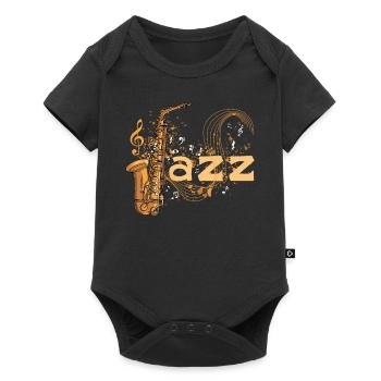 Musik Jazz Saxophon Musiker Saxophonist - Baby Premium Kurzarmbody - Schwarz - Vorne