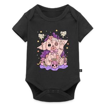 Creepy Kawaii Pastel Goth Horror - Baby Premium Kurzarmbody - Schwarz - Vorne